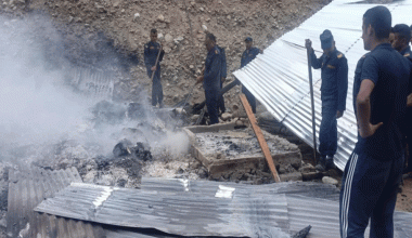 हुम्लाको झापुकुनास्थित किराना पसलमा आगलागी