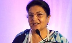 देशभित्र लगानीको वातावरण बनाउन राजनीतिक स्थायित्व र विश्वासको वातावरण आवश्यक : पूर्वराष्ट्रपति भण्डारी