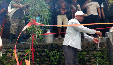 चार सय घरमा खानेपानीको सुविधा