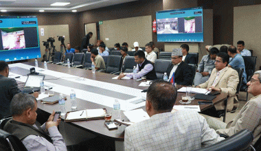 गृहमन्त्री गरे विपद् संकटग्रस्त क्षेत्रका जनप्रतिनिधि र प्रमुख जिल्ला अधिकारीसँग छलफल