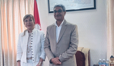 गृहमन्त्री लेखक र संयोजक हाम्दीबीच भेट