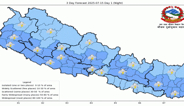 ‘पाँच प्रदेशका केही स्थानमा अत्यधिक वर्षा हुन्छ सर्तकता अपनाउनू’