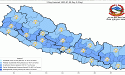 गण्डकी, कर्णाली र सुदूरपश्चिमका केही स्थानमा भारी वर्षा हुने पूर्वानुमान