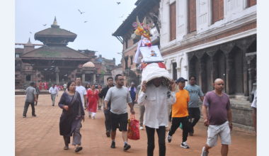 मौलिक शैलीमा ‘साँःपारु’ मनाउँदै भक्तपुरका नेवार समुदाय