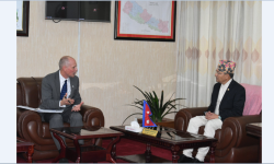 वनमन्त्री शाही र एमसिसीका सहायक उपाध्यक्ष विङ्गेलबीच भेटवार्ता