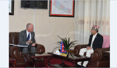 वनमन्त्री शाही र एमसिसीका सहायक उपाध्यक्ष विङ्गेलबीच भेटवार्ता