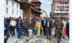 राष्ट्रपति पौडेलद्वारा वसन्तपुर क्षेत्रका सम्पदाको अवलोकन