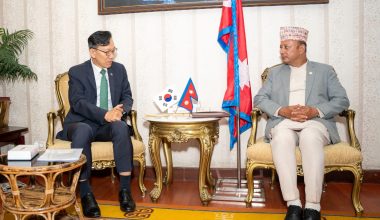 ऊर्जामन्त्री खड्कासँग दक्षिण कोरियाली राजदूतबीच शिष्टाचार भेट