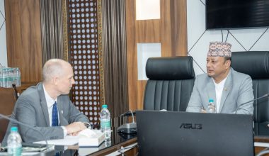 ऊर्जामन्त्री खड्कासँग एमसिसीका सहायक उपाध्यक्ष विङ्गलको शिष्टाचार भेट