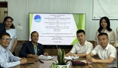 जलगदुल्ला जलविद्युत् आयोजनाको निर्माण प्रक्रिया अघि बढ्यो, ठेक्का सम्झौतामा हस्ताक्षर