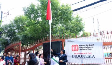 इन्डोनेसियाको ८० औँ स्वतन्त्रता दिवसको अवसरमा काठमाडौंमा झन्डोत्तोलन