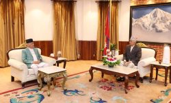 राष्ट्रपति र प्रधानमन्त्रीबीच भेट, केके भयाे कुराकानी ?