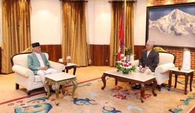 राष्ट्रपति र प्रधानमन्त्रीबीच भेट, केके भयाे कुराकानी ?