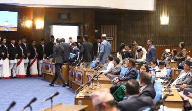 भिजिट भिसा प्रकरणमा उच्चस्तरीय छानविन समिति गठन गर्नुपर्ने माग राख्दै रास्वपा र राप्रपाले गरे संसद बहिष्कार