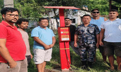 चितवनको सिमलताल र धादिङको चरौँदीमा विपद्को सूचना दिने उपकरण जडान