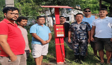 चितवनको सिमलताल र धादिङको चरौँदीमा विपद्को सूचना दिने उपकरण जडान