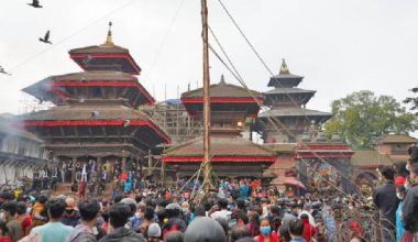 इन्द्रजात्राको लिङ्गो नगर प्रवेश