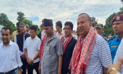 दोधारा चाँदनी सुक्खा बन्दरगाह निर्माणस्थलको निरीक्षण