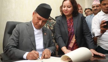 ऊर्जामन्त्री घिसिङ्द्वारा पदभार ग्रहण