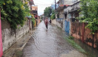 भैरहवामा भारी वर्षाले जनजीवन प्रभावित