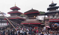 वसन्तपुर दरबार क्षेत्रमा इन्द्रध्वजोत्थान