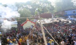 पचली भैरव जात्रामा पूजाआराधना एवं दर्शन गर्ने भक्तजनको घुइँचो