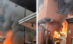 रातोपुलस्थित गगन थापाको घरमा आगजनी