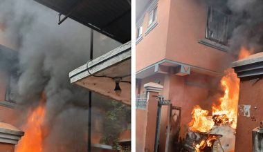 रातोपुलस्थित गगन थापाको घरमा आगजनी