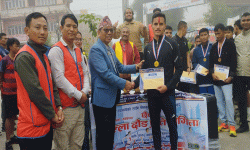 छैटौँ खुला दौड प्रतियोगिताको उपाधि नेपाली सेनाका कमललाई