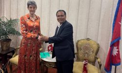 मन्त्री घिसिङ र स्वीस राजदूतबीच भेटवार्ता