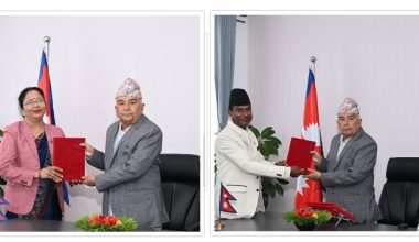 राष्ट्रपतिसमक्ष दुई आयोगका अध्यक्षले गरे वार्षिक प्रतिवेदन पेस