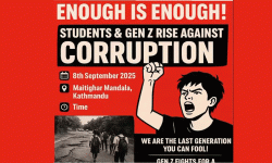 सरकारको बेथिति, भ्रष्टाचार र सामाजिक सञ्जालमाथि लगाएको प्रतिबन्धको विरोधमा आज प्रदर्शन गर्दै जेनजी पुस्ता