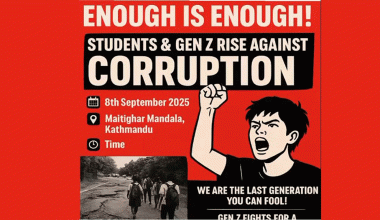 सरकारको बेथिति, भ्रष्टाचार र सामाजिक सञ्जालमाथि लगाएको प्रतिबन्धको विरोधमा आज प्रदर्शन गर्दै जेनजी पुस्ता