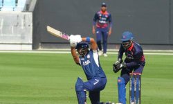 अमेरिकाद्वारा नेपाल सामू २६३ रनको लक्ष्य प्रस्तुत