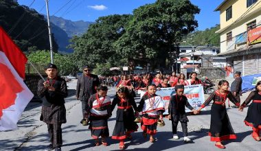 नेपाल संवत्को स्वागतार्थ पोखरामा भिन्तुना र्याली