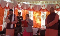 मधेस प्रदेश सरकारका नवनियुक्त मुख्यमन्त्री सोनलद्वारा शपथ ग्रहण