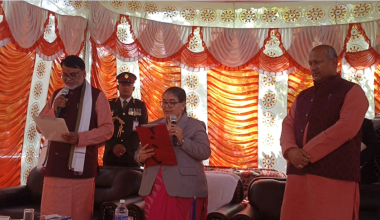 मधेस प्रदेश सरकारका नवनियुक्त मुख्यमन्त्री सोनलद्वारा शपथ ग्रहण