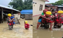 अविरल वर्षाका कारण फसेका नागरिकलाई सेनाले गर्‍यो उद्धार