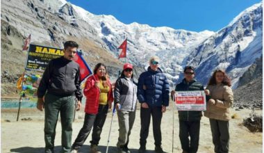 अपाङ्गता भएकाहरुले गरे अन्नपूर्ण आधार शिविरको पदयात्रा