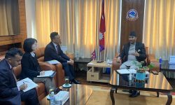 सञ्चारमन्त्री खरेलसँग गणतन्त्र कोरियाका राजदूत योङको शिष्टाचार भेट