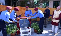 प्रहरी महानिरीक्षक खापुङ्गद्वारा किरिया पुत्री भवन शिलान्यास