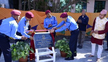 प्रहरी महानिरीक्षक खापुङ्गद्वारा किरिया पुत्री भवन शिलान्यास