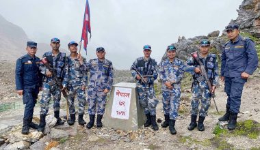 उत्तरी क्षेत्र नेपाल-चीन सीमास्तम्भको निरीक्षण