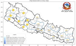 Weather is partly cloudy in Koshi, Madhesh, Bagmati and Gandaki