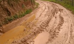 निरन्तरको वर्षाले भोजपुरका ग्रामीण सडक अवरुद्ध