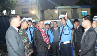 गृहमन्त्री अर्यालद्वारा उपत्यका ट्राफिक प्रहरी कार्यालयको निरीक्षण अनुगमन