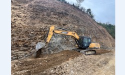 गुल्मीको आँपचौर-शान्तिपुर सडक धमाधम स्तरोन्नति हुँदै