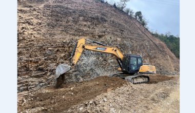 गुल्मीको आँपचौर-शान्तिपुर सडक धमाधम स्तरोन्नति हुँदै
