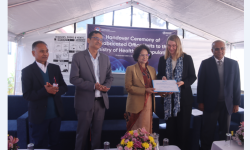 डब्लुएचओद्वारा निर्मित ‘प्रिफ्याब’ भवन स्वास्थ्य मन्त्रालयलाई हस्तान्तरण