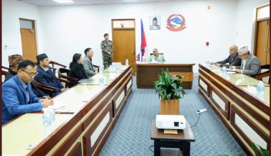 प्रधानमन्त्रीसँग सङ्गीत तथा नाट्य प्रज्ञा प्रतिष्ठानका पदाधिकारीको भेट